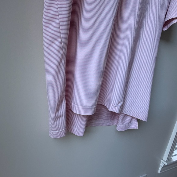 Peter Miller Size XL Men’s Pink Striped Polo Shirt Golf Athleisure Short Sleeve - Picture 12 of 16